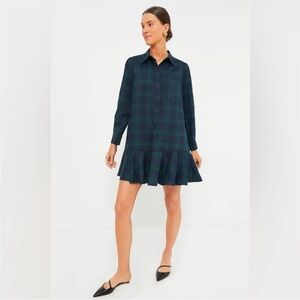 Tuckernuck Navy Plaid Mini Dress